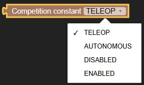 Blocky competition set enabled or disabled