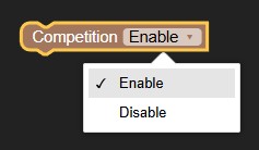 Blocky competition set enabled or disabled