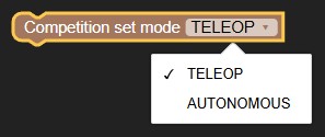 Blocky competition set enabled or disabled